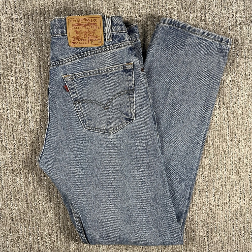 Vintage‎ Levis 505 Straight Leg Jeans Mens Size 33x34 Made In USA 90's Y2K
